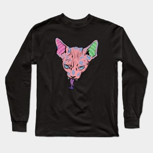 Dope chihuahua with awesome face tattoos illustration Long Sleeve T-Shirt